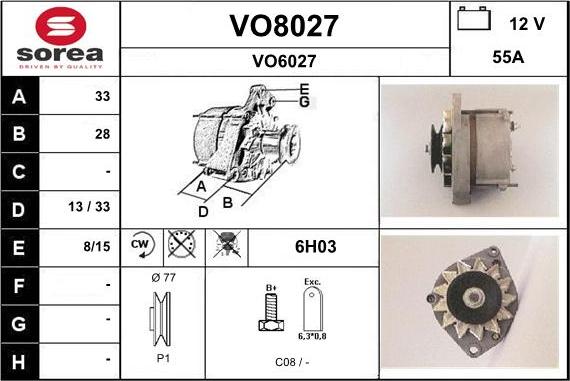 SNRA VO8027 - Alternateur cwaw.fr