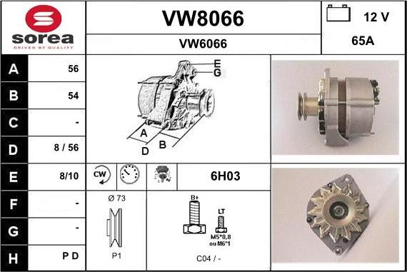 SNRA VW8066 - Alternateur cwaw.fr