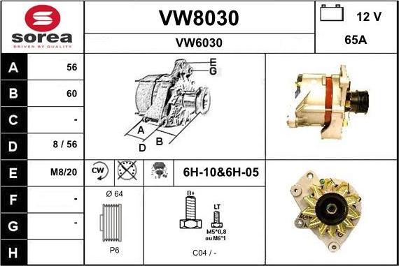 SNRA VW8030 - Alternateur cwaw.fr