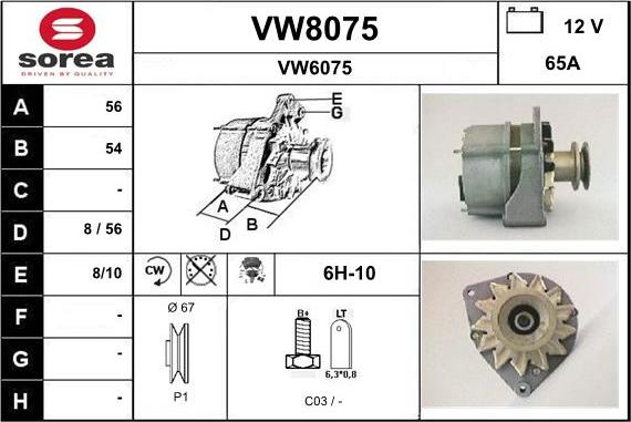 SNRA VW8075 - Alternateur cwaw.fr