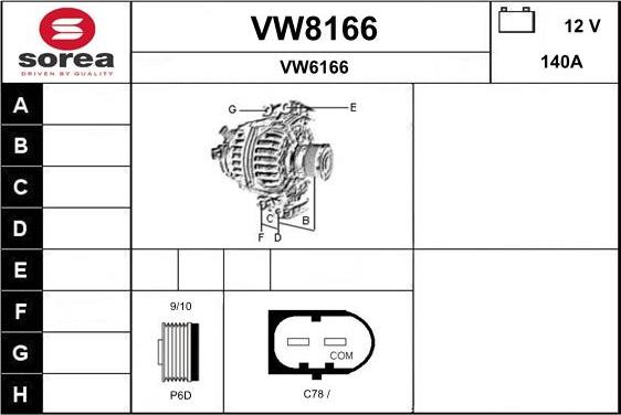 SNRA VW8166 - Alternateur cwaw.fr