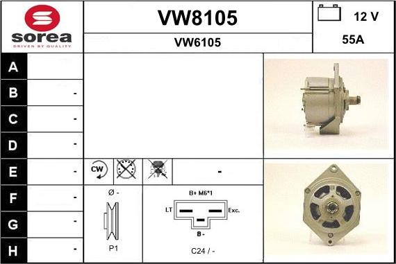 SNRA VW8105 - Alternateur cwaw.fr