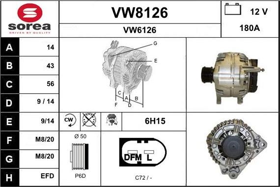 SNRA VW8126 - Alternateur cwaw.fr