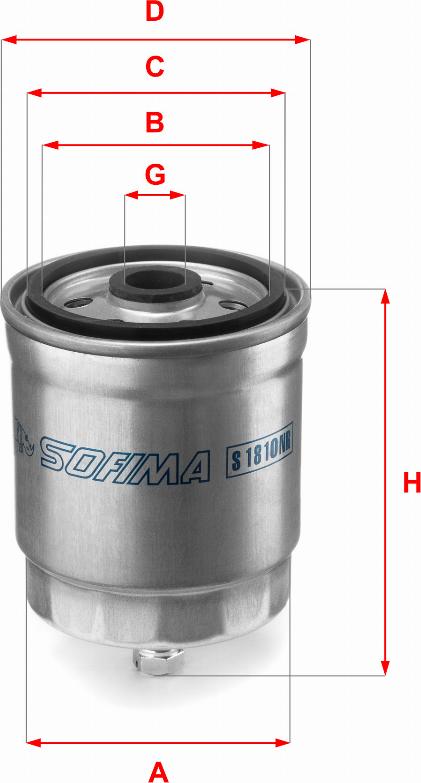 Sofima S 1810 NR - Filtre à carburant cwaw.fr