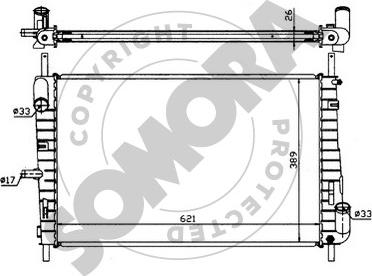 Somora 095241 - Radiateur, refroidissement du moteur cwaw.fr