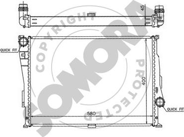 Somora 040540B - Radiateur, refroidissement du moteur cwaw.fr