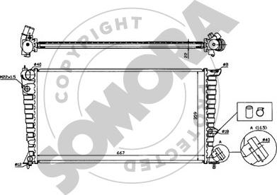 Somora 054140 - Radiateur, refroidissement du moteur cwaw.fr