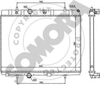 Somora 050440B - Radiateur, refroidissement du moteur cwaw.fr