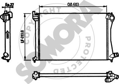 Somora 052145 - Radiateur, refroidissement du moteur cwaw.fr