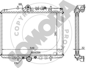 Somora 052340A - Radiateur, refroidissement du moteur cwaw.fr