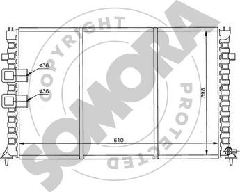 Somora 052240B - Radiateur, refroidissement du moteur cwaw.fr