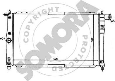 Somora 061040 - Radiateur, refroidissement du moteur cwaw.fr