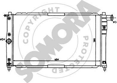 Somora 062040 - Radiateur, refroidissement du moteur cwaw.fr