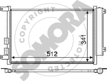 Somora 010160B - Condensateur, climatisation cwaw.fr