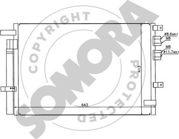 Somora 011460A - Condensateur, climatisation cwaw.fr