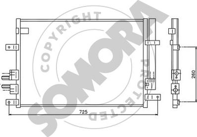 Somora 011460 - Condensateur, climatisation cwaw.fr