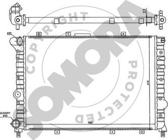 Somora 011240C - Radiateur, refroidissement du moteur cwaw.fr