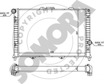 Somora 011240D - Radiateur, refroidissement du moteur cwaw.fr