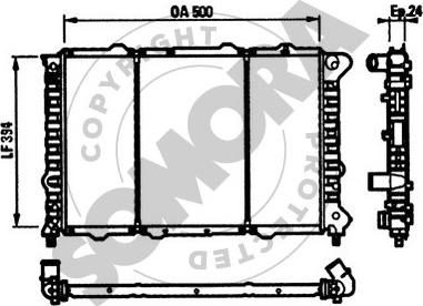 Somora 011242 - Radiateur, refroidissement du moteur cwaw.fr