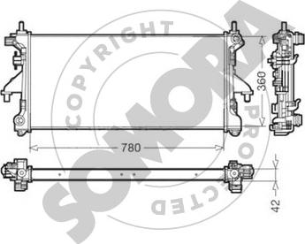 Somora 084240A - Radiateur, refroidissement du moteur cwaw.fr