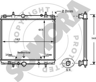 Somora 085140C - Radiateur, refroidissement du moteur cwaw.fr