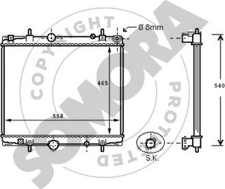 Somora 085140 - Radiateur, refroidissement du moteur cwaw.fr