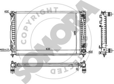 Somora 021340E - Radiateur, refroidissement du moteur cwaw.fr