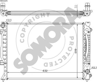 Somora 021341C - Radiateur, refroidissement du moteur cwaw.fr