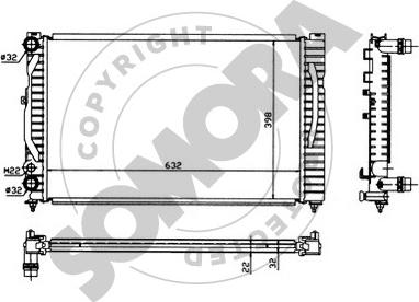 Somora 021341 - Radiateur, refroidissement du moteur cwaw.fr