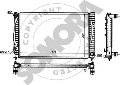 Somora 021342 - Radiateur, refroidissement du moteur cwaw.fr