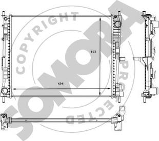 Somora 191040B - Radiateur, refroidissement du moteur cwaw.fr