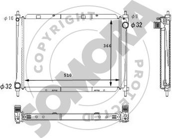 Somora 191040C - Radiateur, refroidissement du moteur cwaw.fr