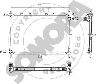 Somora 191040D - Radiateur, refroidissement du moteur cwaw.fr