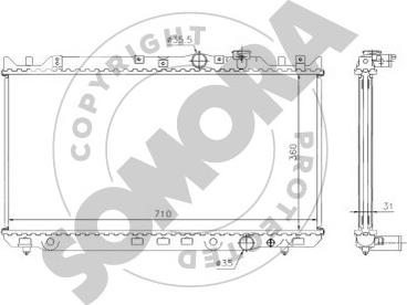 Somora 160940 - Radiateur, refroidissement du moteur cwaw.fr