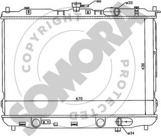 Somora 116140A - Radiateur, refroidissement du moteur cwaw.fr