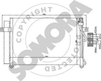 Somora 130560C - Condensateur, climatisation cwaw.fr