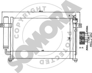 Somora 130560 - Condensateur, climatisation cwaw.fr