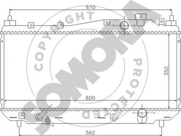 Somora 121340 - Radiateur, refroidissement du moteur cwaw.fr