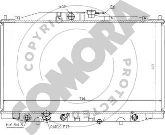 Somora 122740 - Radiateur, refroidissement du moteur cwaw.fr