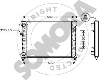 Somora 355440B - Radiateur, refroidissement du moteur cwaw.fr