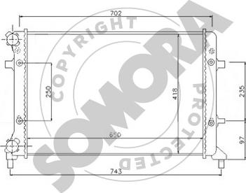 Somora 351040B - Radiateur, refroidissement du moteur cwaw.fr