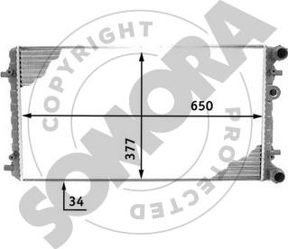 Somora 357040 - Radiateur, refroidissement du moteur cwaw.fr