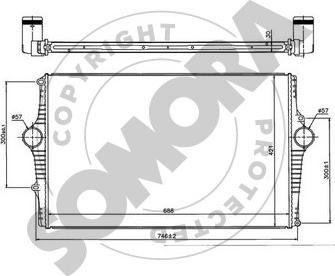 Somora 363345A - Intercooler, échangeur cwaw.fr