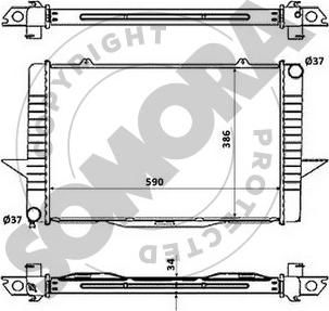 Somora 363240 - Radiateur, refroidissement du moteur cwaw.fr