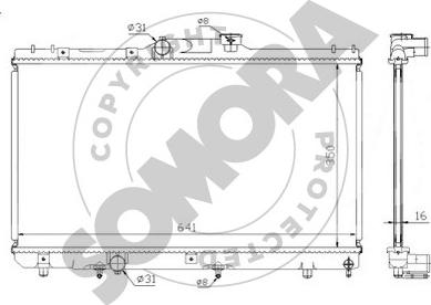 Somora 314140A - Radiateur, refroidissement du moteur cwaw.fr