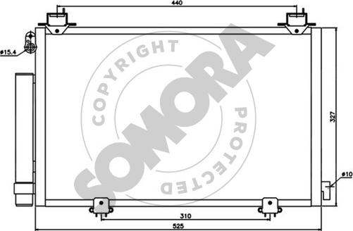 Somora 310160 - Condensateur, climatisation cwaw.fr