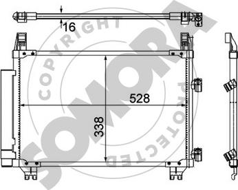 Somora 310360 - Condensateur, climatisation cwaw.fr