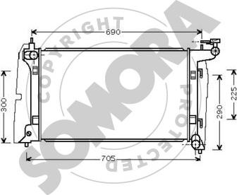 Somora 311840E - Radiateur, refroidissement du moteur cwaw.fr