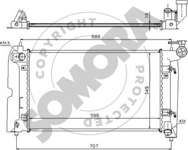 Somora 318140A - Radiateur, refroidissement du moteur cwaw.fr