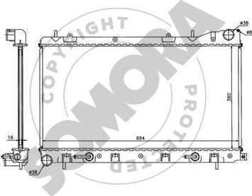 Somora 333240A - Radiateur, refroidissement du moteur cwaw.fr